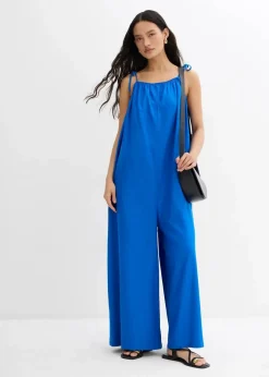 Damen bonprix Bekleidung·Homewear|Jumpsuits|Jumpsuit aus leichtem Leinen-Viskose-Mix