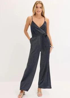 Damen bonprix Jumpsuits|Jumpsuit aus leichter Viskose mit Glitzer