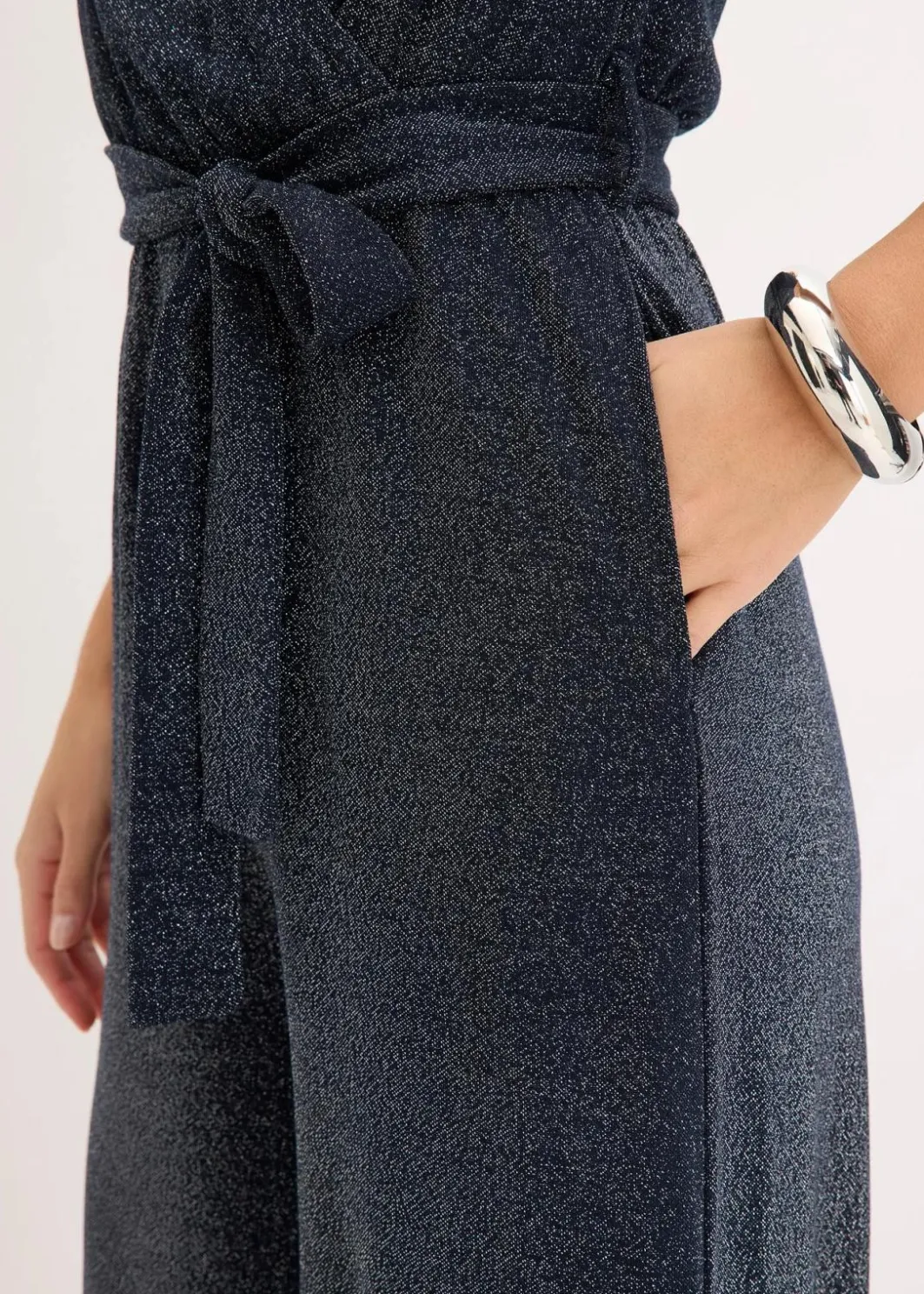 Damen bonprix Jumpsuits|Jumpsuit aus leichter Viskose mit Glitzer