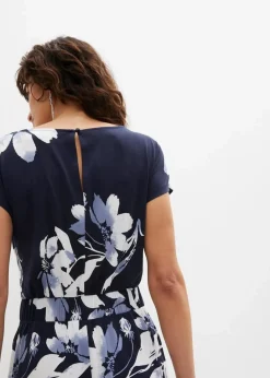 Damen bonprix Jumpsuits|Kurzgrößen|Jumpsuit mit Bindeband