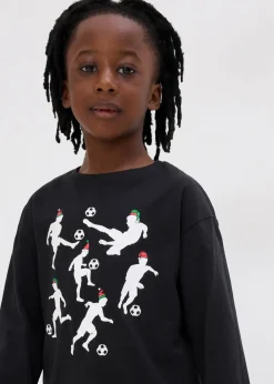 Kinder bonprix Jungen 2-8 Jahre·Nachhaltigere Materialien|Jungen 2-8 Jahre·Shirts|Jungen Langarmshirt mit Weihnachtsmotiv aus Bio Baumwolle