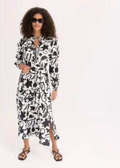 Damen bonprix Bekleidung·Pullover & Strickjacken|Kleider|Kaftan-Kleid aus fließender Viskose