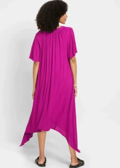 Damen bonprix Kleider|Bekleidung·Pullover & Strickjacken|Kaftan-Kleid aus Kreppware