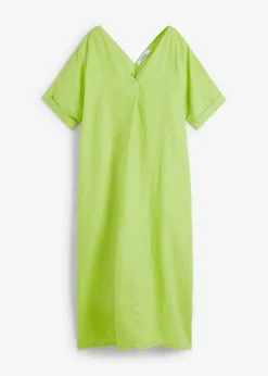 Outlet Kaftan-Kleid aus reinem Leinen Damen Nachhaltigere Materialien|Premium