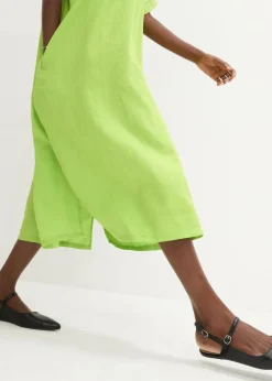 Outlet Kaftan-Kleid aus reinem Leinen Damen Nachhaltigere Materialien|Premium