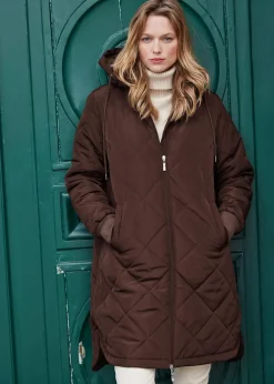 Damen bonprix Bekleidung·Hosen|Jacken & Mäntel|Kapuzen-Kurzmantel mit Steppung