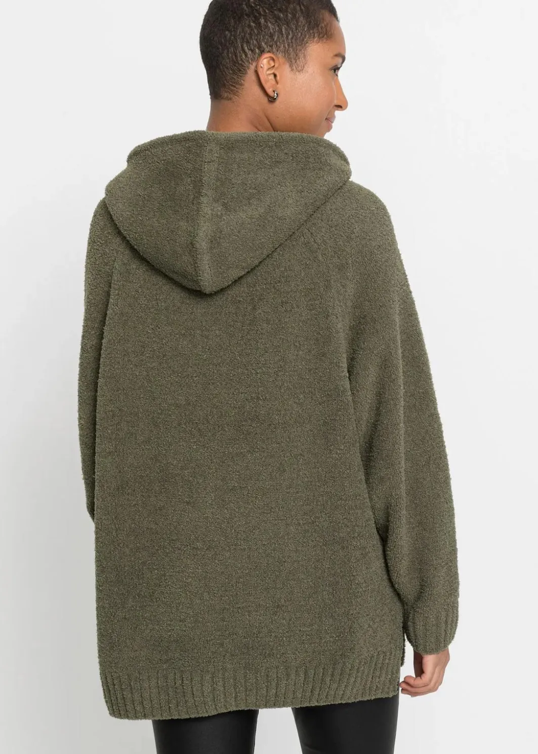 Kapuzenpullover in Teddy-Fleece Damen Bekleidung·Umstandsmode|Bekleidung·Jeans