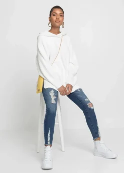 Damen bonprix Bekleidung·Umstandsmode|Bekleidung·Jeans|Kapuzenpullover in Teddy-Fleece