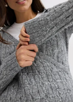 Discount Kapuzenpullover mit asymmetrischem Saum Damen Bekleidung·Umstandsmode|Pullover & Strickjacken