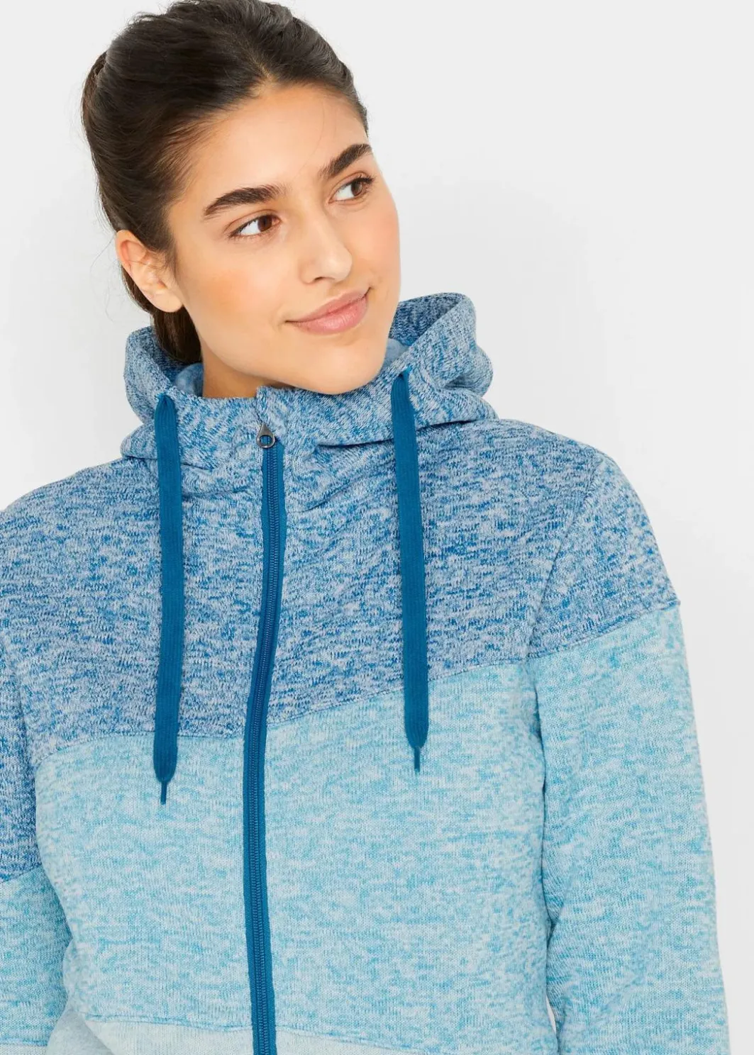 Damen bonprix Bekleidung·Blusen & Tuniken|Nachhaltigere Materialien|Kapuzen-Sweatjacke