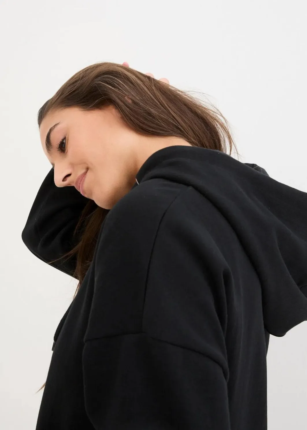 Damen bonprix Sweat|Nachhaltigere Materialien|Kapuzen-Sweatjacke