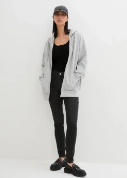 Damen bonprix Sweat|Nachhaltigere Materialien|Kapuzen-Sweatjacke