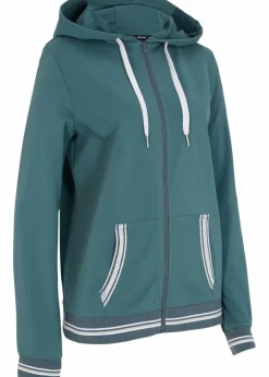 Damen bonprix Bekleidung·Blusen & Tuniken|Nachhaltigere Materialien|Kapuzen-Sweatjacke aus reiner Bio-Baumwolle