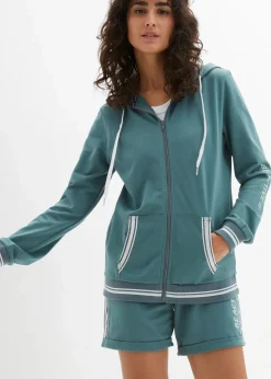 Damen bonprix Bekleidung·Blusen & Tuniken|Nachhaltigere Materialien|Kapuzen-Sweatjacke aus reiner Bio-Baumwolle