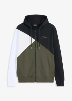 Kapuzen-Sweatjacke aus reiner Bio-Baumwolle Herren Große Größen|Sweat