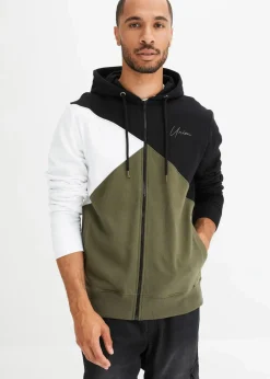 Kapuzen-Sweatjacke aus reiner Bio-Baumwolle Herren Große Größen|Sweat