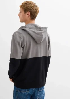 New Kapuzen-Sweatjacke aus reiner Bio-Baumwolle Herren Große Größen|Sweat