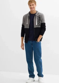 New Kapuzen-Sweatjacke aus reiner Bio-Baumwolle Herren Große Größen|Sweat