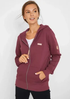 Damen bonprix Sweat|Bekleidung·Blusen & Tuniken|Kapuzen-Sweatjacke aus reiner Baumwolle