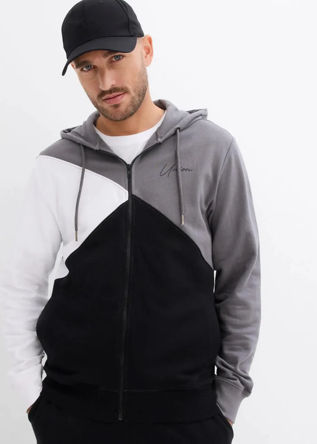 Clearance Kapuzen-Sweatjacke aus reiner Bio-Baumwolle Herren Sweat|Große Größen