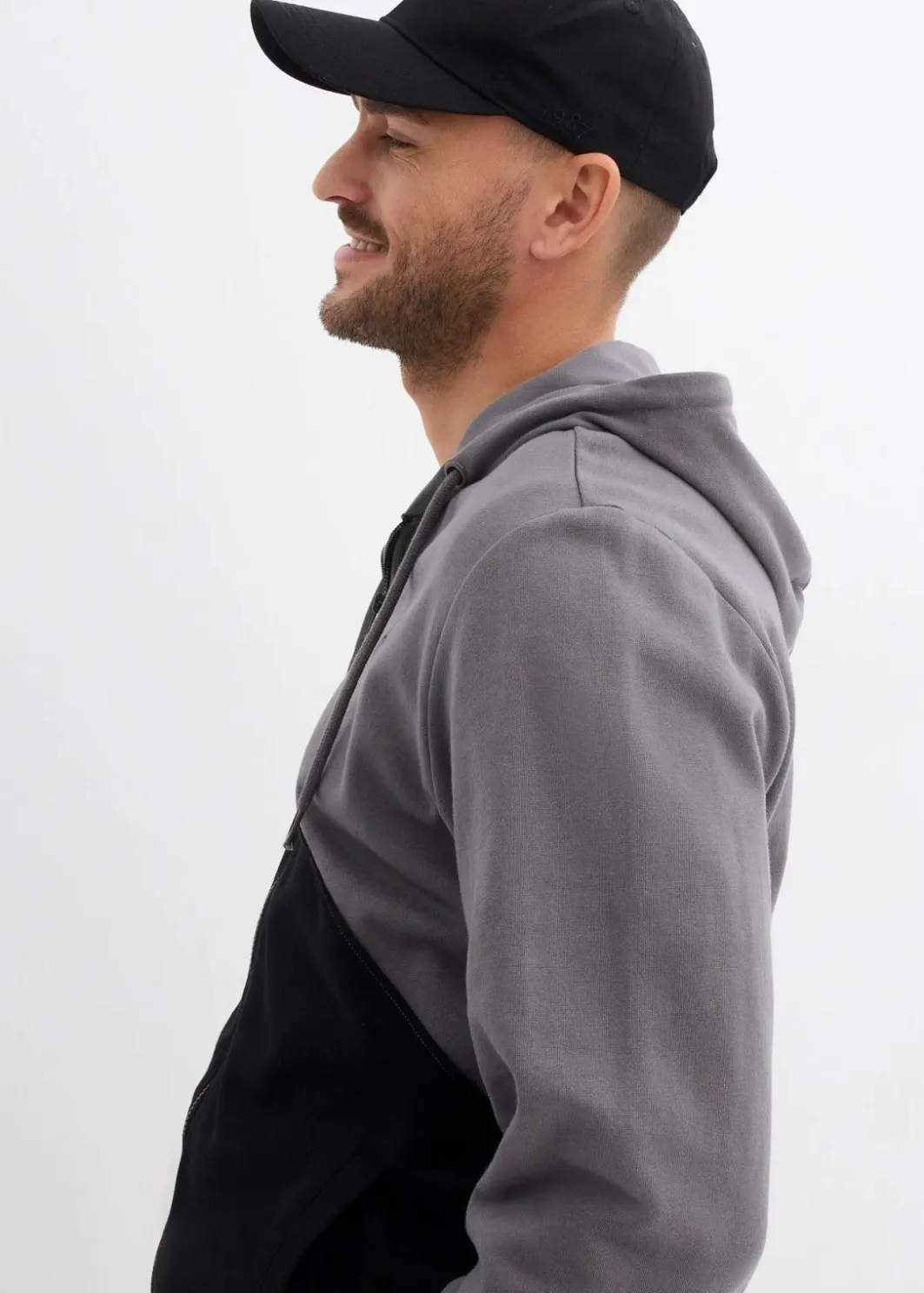 Clearance Kapuzen-Sweatjacke aus reiner Bio-Baumwolle Herren Sweat|Große Größen