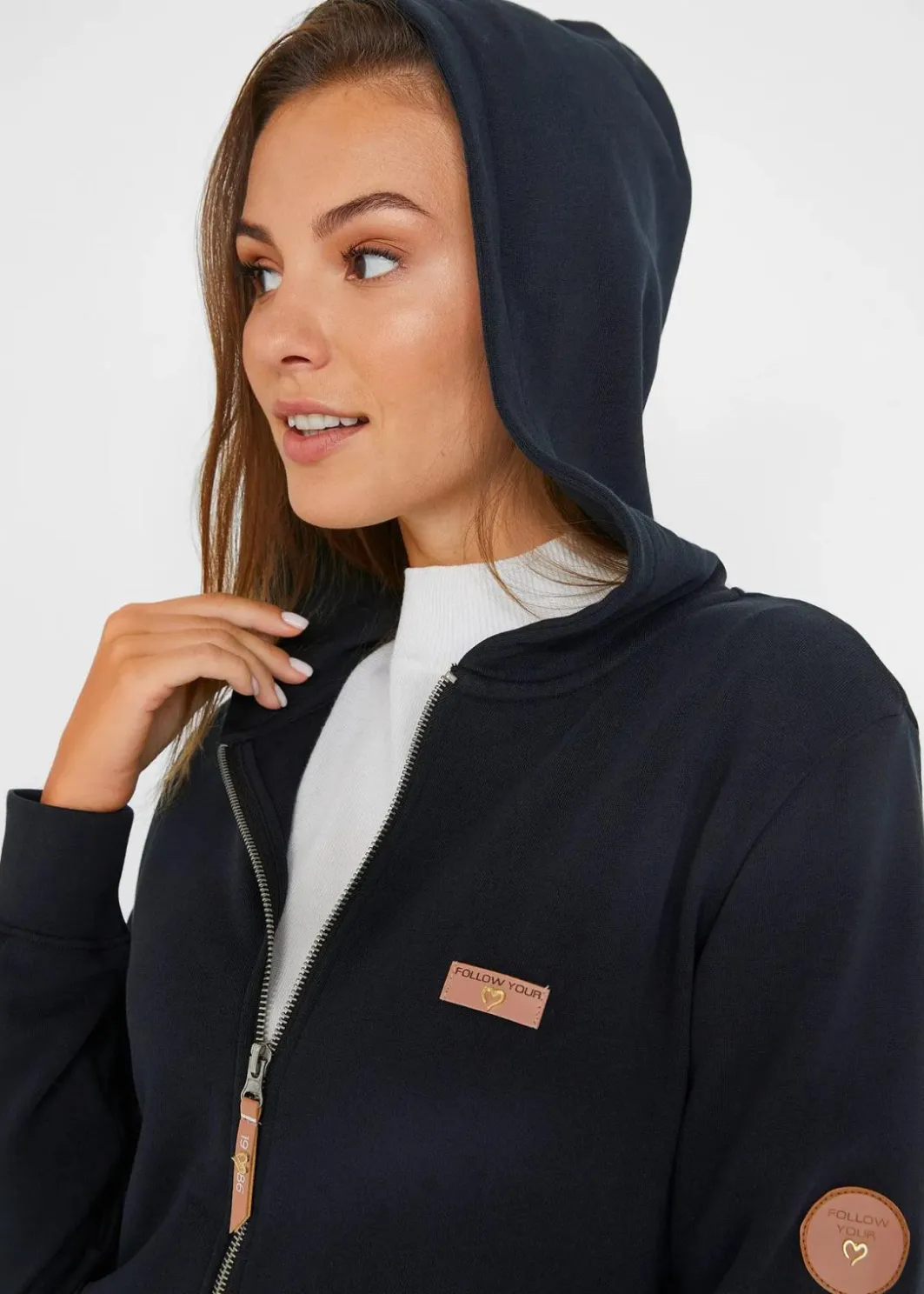 Best Kapuzen-Sweatjacke aus reiner Baumwolle Damen Bekleidung·Blusen & Tuniken|Sweat