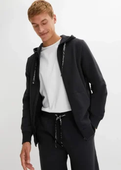 Herren bonprix Große Größen|Sportbekleidung|Kapuzen-Sweatjacke aus reiner Bio-Baumwolle