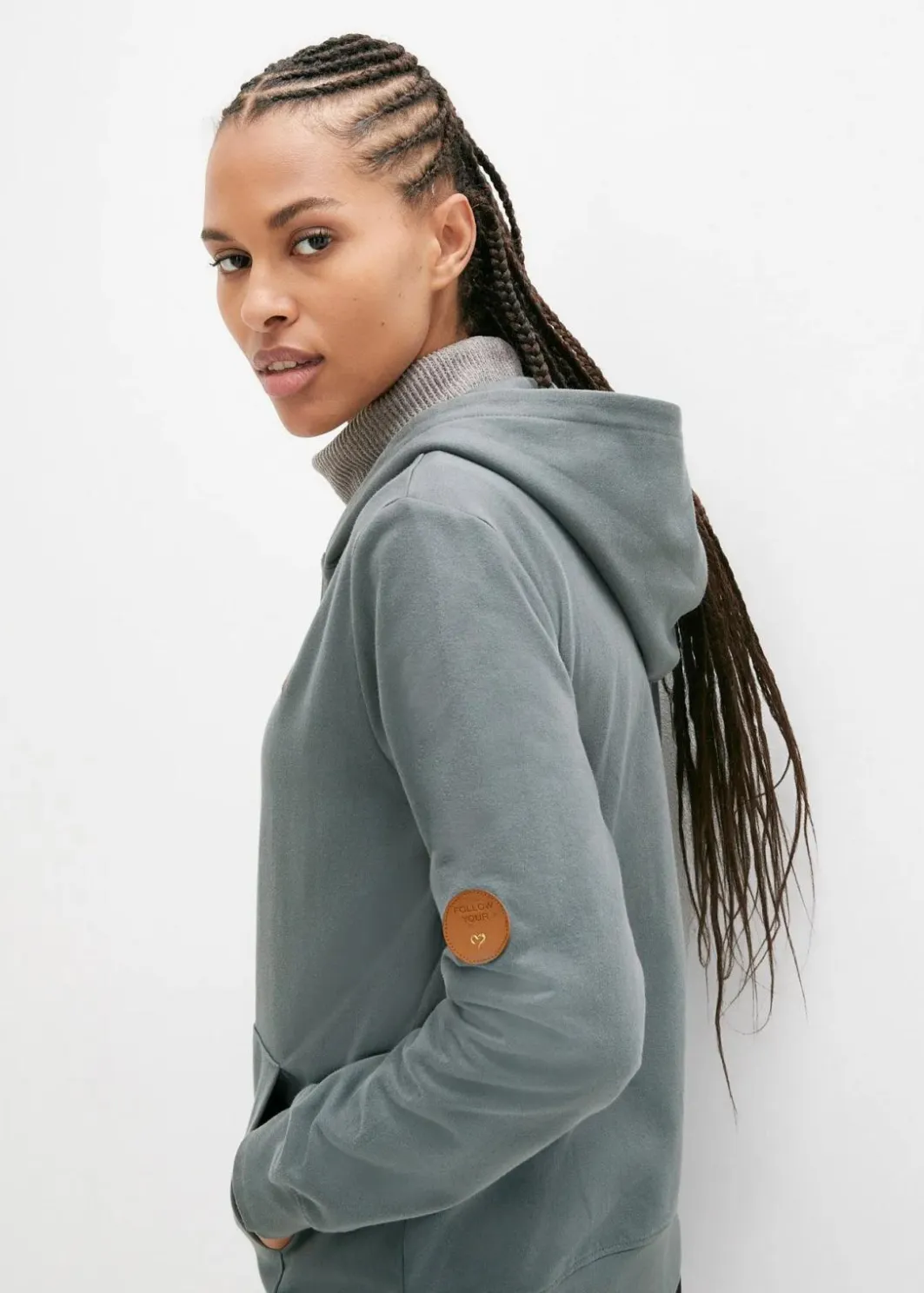 Discount Kapuzen-Sweatjacke aus reiner Baumwolle Damen Sweat|Bekleidung·Blusen & Tuniken
