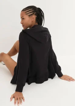 Damen bonprix Bekleidung·Blusen & Tuniken|Sweat|Kapuzen-Sweatjacke aus reiner Baumwolle