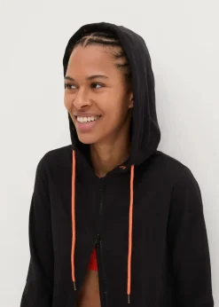 Damen bonprix Bekleidung·Blusen & Tuniken|Sweat|Kapuzen-Sweatjacke aus reiner Baumwolle