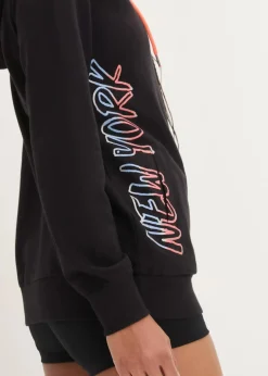 Damen bonprix Bekleidung·Blusen & Tuniken|Sweat|Kapuzen-Sweatjacke aus reiner Baumwolle