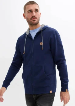 Outlet Kapuzen-Sweatjacke aus reiner Bio-Baumwolle Herren Große Größen|Basics
