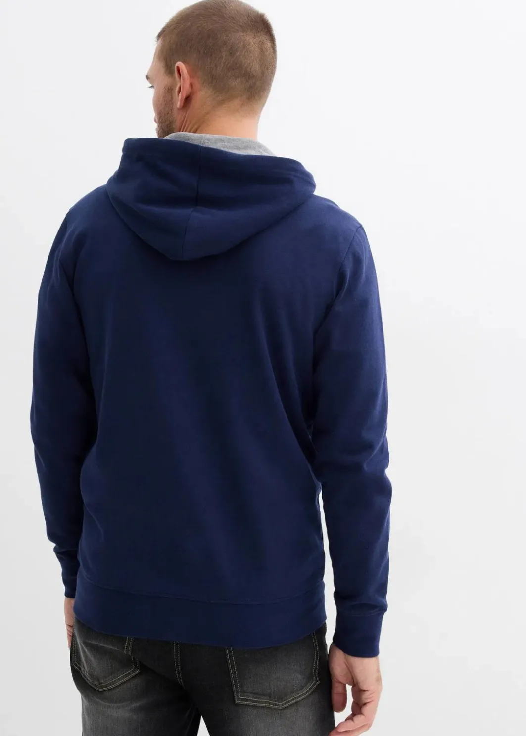 Outlet Kapuzen-Sweatjacke aus reiner Bio-Baumwolle Herren Große Größen|Basics