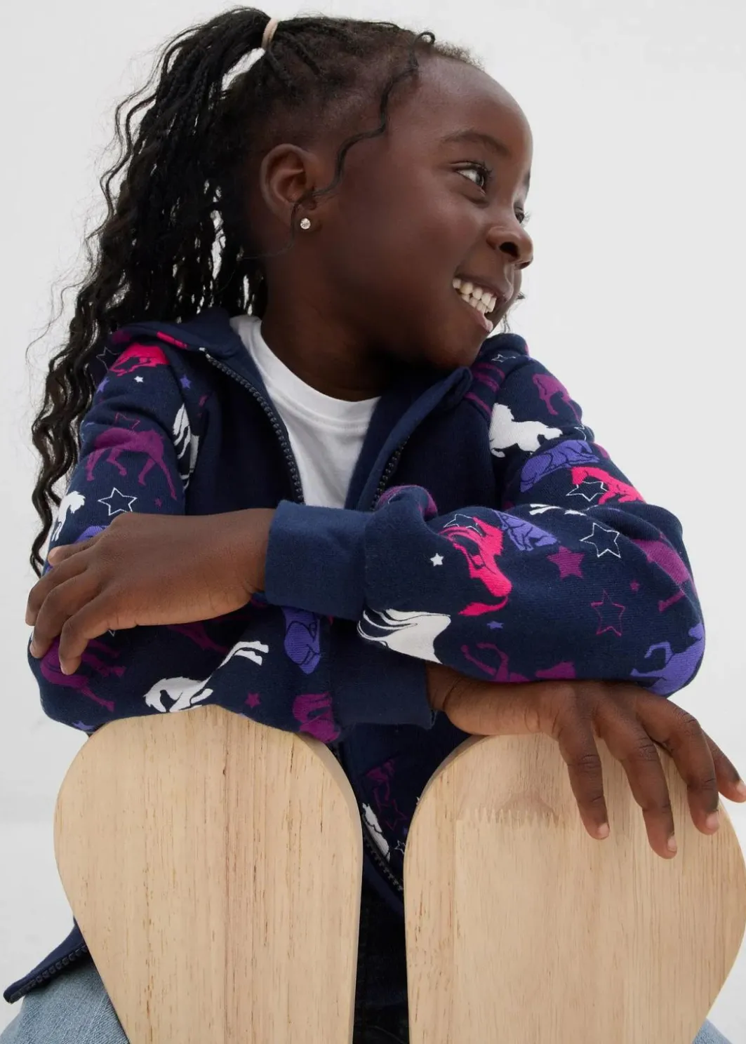Kinder bonprix Mädchen 2-8 Jahre·Sweat & Strick|Kapuzen-Sweatjacke aus reiner Baumwolle