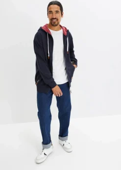 Sale Kapuzen-Sweatjacke aus weichem Baumwoll-Mix, Loose Fit Herren Große Größen|Sweat