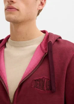 Hot Kapuzen-Sweatjacke in ausgewaschener Optik Herren Sweat|Große Größen