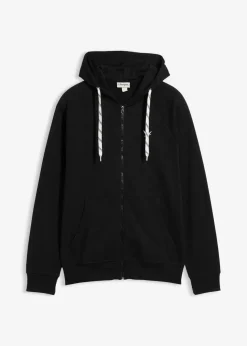 Herren bonprix Sweat|Basics|Kapuzen-Sweatjacke mit Kontrastdetails