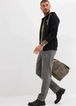 Herren bonprix Sweat|Basics|Kapuzen-Sweatjacke mit Kontrastdetails