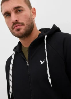 Herren bonprix Sweat|Basics|Kapuzen-Sweatjacke mit Kontrastdetails