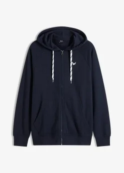 New Kapuzen-Sweatjacke mit Kontrastdetails Herren Große Größen|Basics