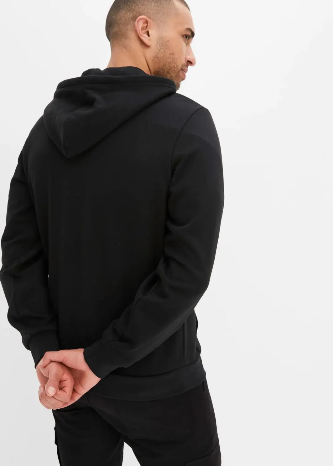 Herren bonprix Große Größen|Basics|Kapuzen-Sweatjacke mit Reißverschluss