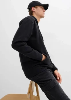 Herren bonprix Sweat|Sportbekleidung|Kapuzen-Sweatjacke mit reiner Baumwolle, Loose Fit