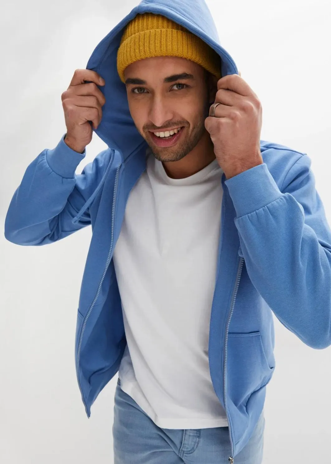Kapuzen-Sweatjacke mit Reißverschluss Herren Sweat|Sportbekleidung
