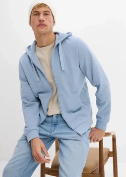 Herren bonprix Sweat|Sportbekleidung|Kapuzen-Sweatjacke mit Reißverschluss