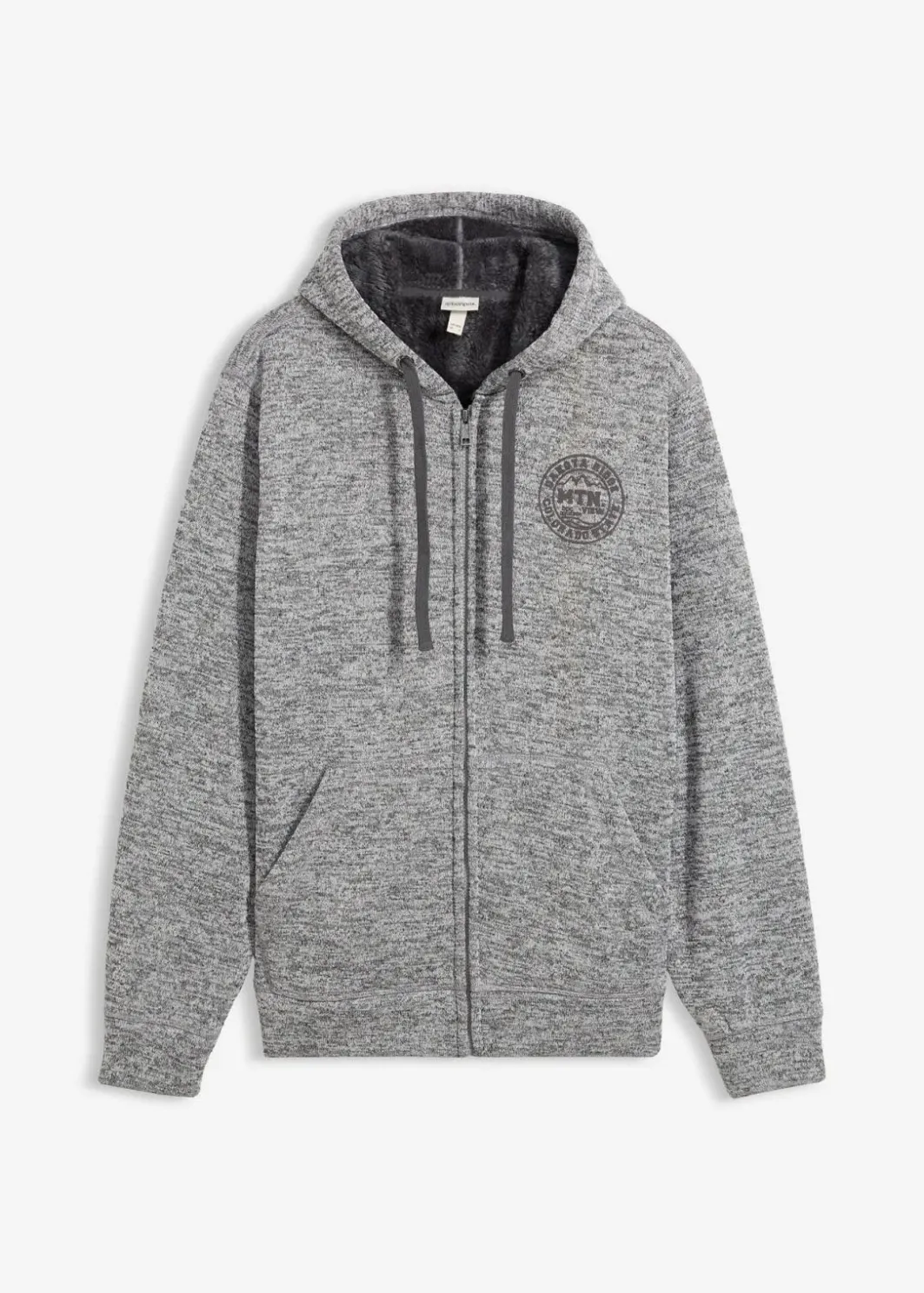 Herren bonprix Große Größen|Basics|Kapuzen-Sweatjacke mit Teddyfutter