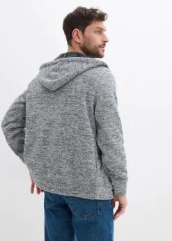 Herren bonprix Große Größen|Basics|Kapuzen-Sweatjacke mit Teddyfutter