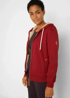 Sale Kapuzen-Sweatjacke mit Teddyfutter Damen Bekleidung·Blusen & Tuniken|Sweat