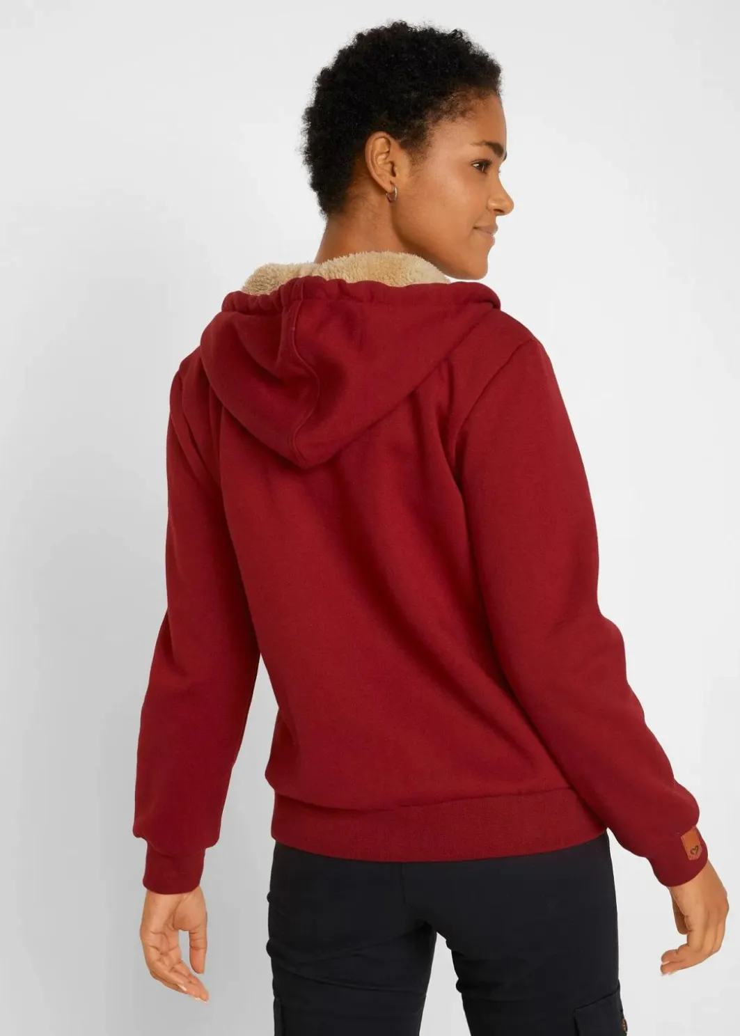 Sale Kapuzen-Sweatjacke mit Teddyfutter Damen Bekleidung·Blusen & Tuniken|Sweat