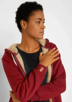Sale Kapuzen-Sweatjacke mit Teddyfutter Damen Bekleidung·Blusen & Tuniken|Sweat