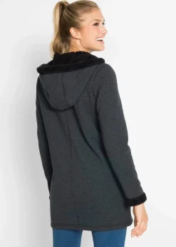 Clearance Kapuzen-Sweatjacke mit Teddyfell Damen Sweat|Bekleidung·Blusen & Tuniken